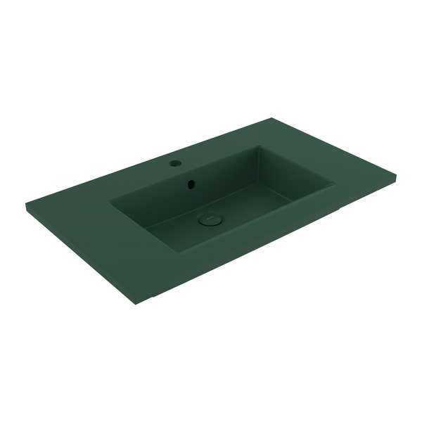 1113-027-0126 Bocchi Milano Etajerli Lavabo 80 cm Mat Yeşil