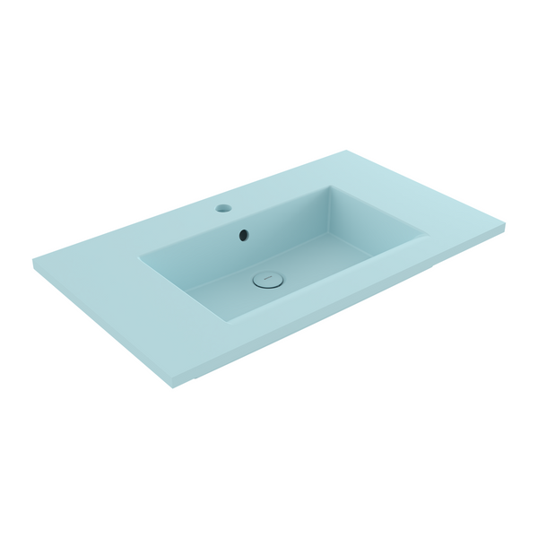 1113-029-0126 Bocchi Milano Etajerli Lavabo 80 cm Mat Buz Mavisi