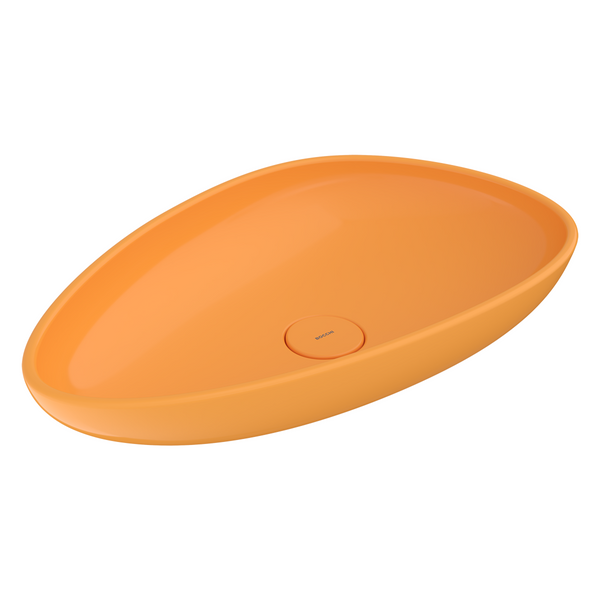 1114-021-0125 Bocchi Etna 58 cm Çanak Lavabo Parlak Mandalina Sarısı