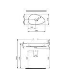 Bocchi Etna 58 cm Çanak Lavabo Parlak Bisküvi