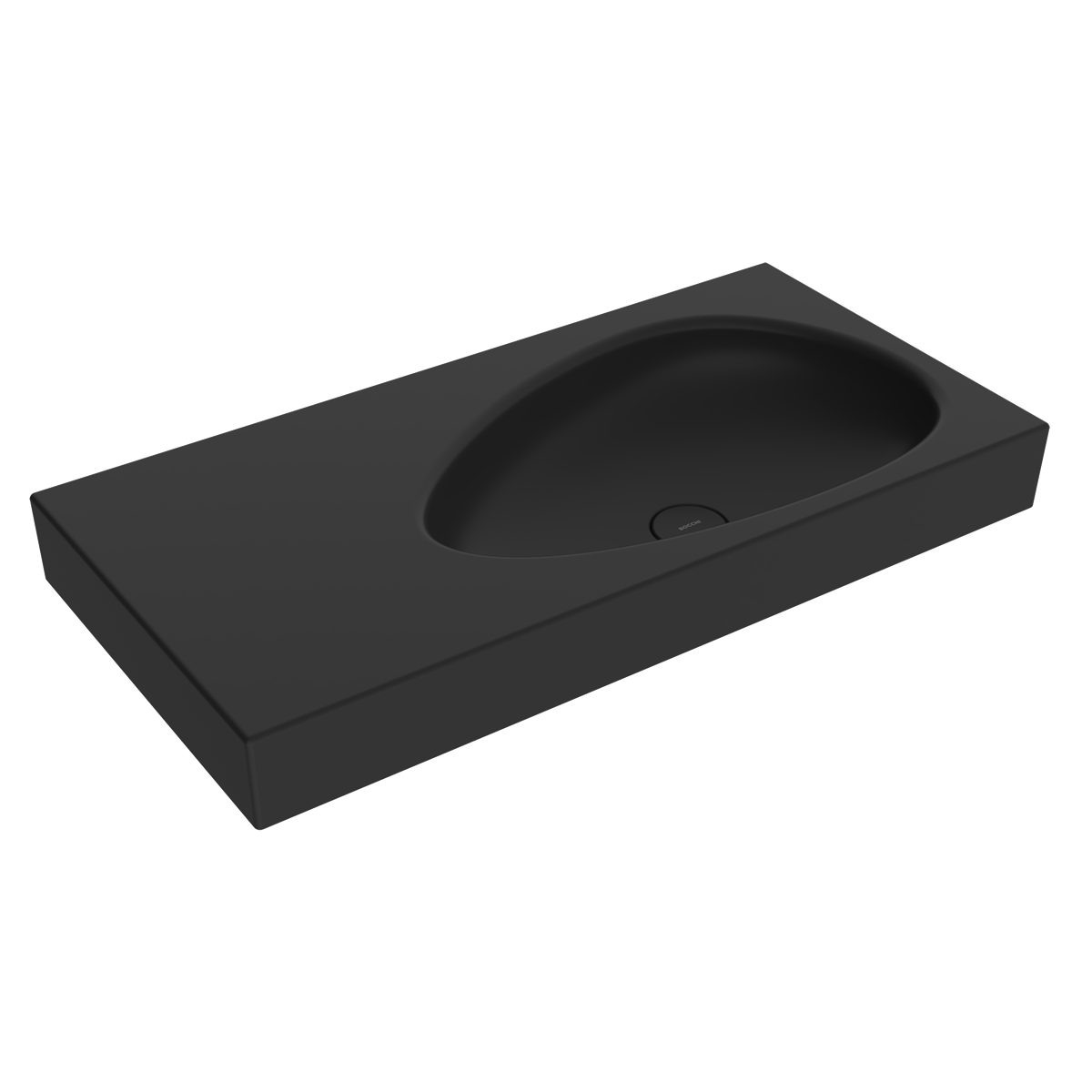 1115-004-0125 Bocchi Etna 90 cm Etajerli Lavabo Mat Siyah