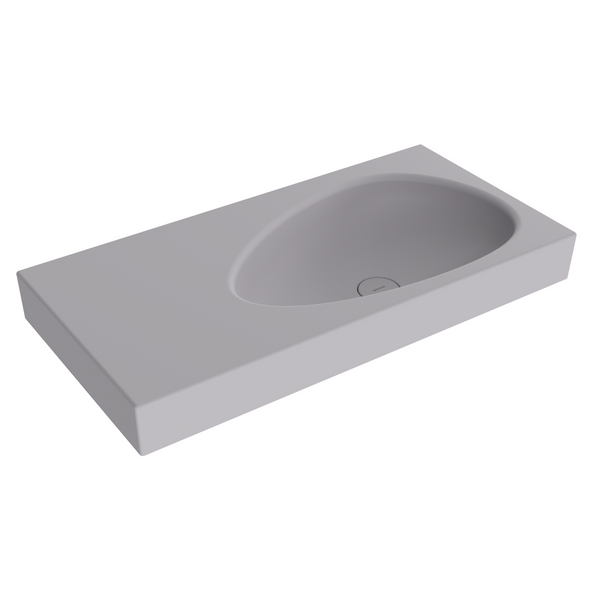 1115-006-0125 Bocchi Etna 90 cm Etajerli Lavabo Mat Gri