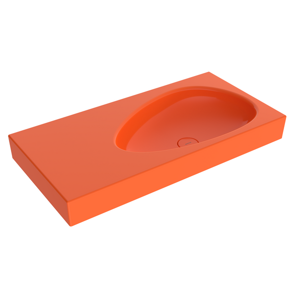 1115-012-0125 Bocchi Etna 90 cm Etajerli Lavabo Parlak Turuncu