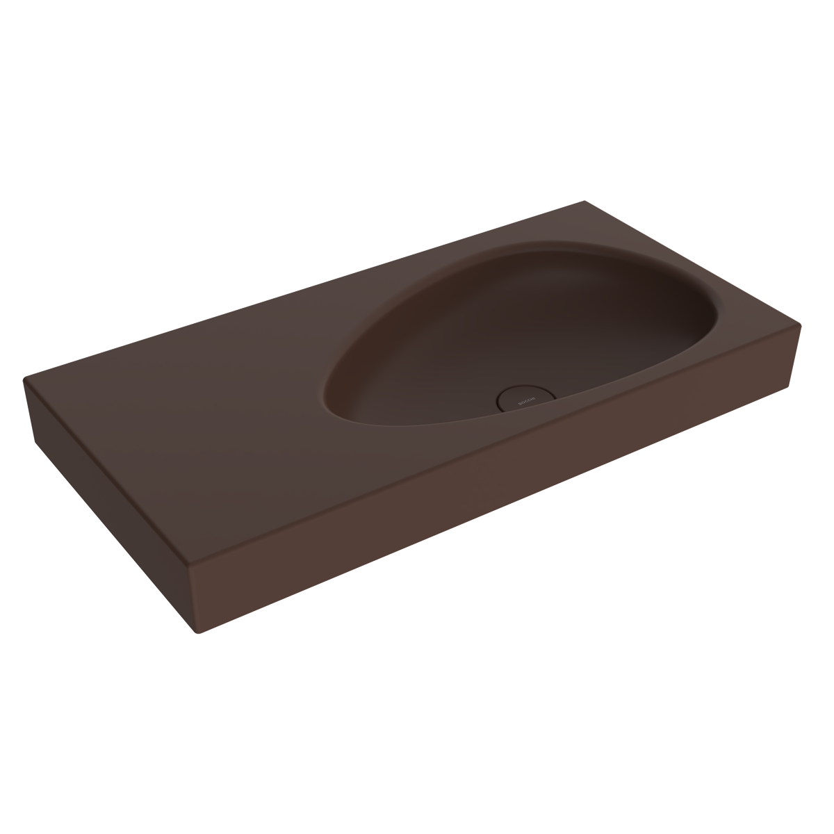 1115-025-0125 Bocchi Etna 90 cm Etajerli Lavabo Mat Kahve