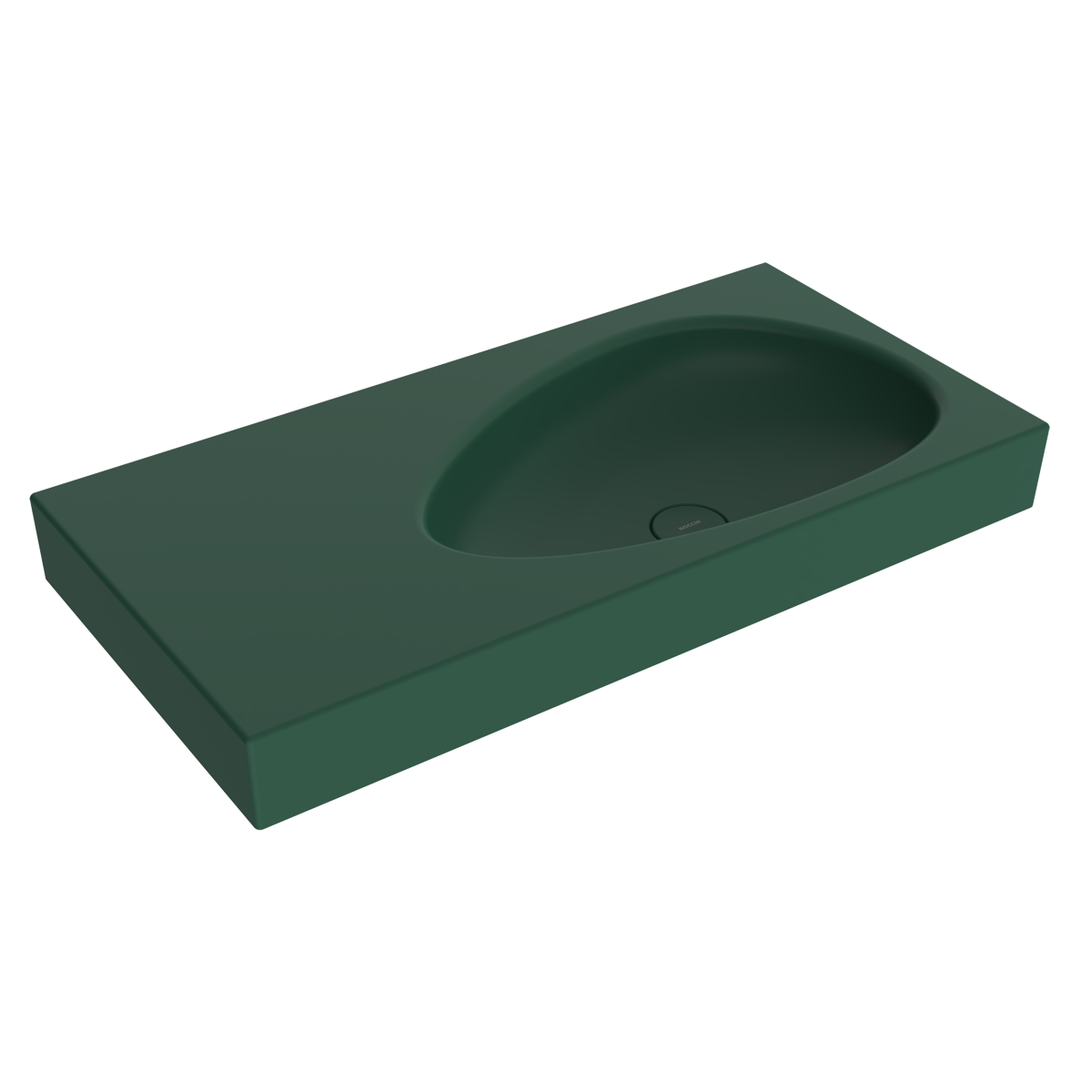 1115-027-0125 Bocchi Etna 90 cm Etajerli Lavabo Mat Yeşil
