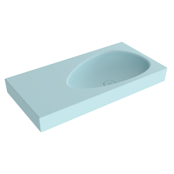 1115-029-0125 Bocchi Etna 90 cm Etajerli Lavabo Mat Buz Mavisi