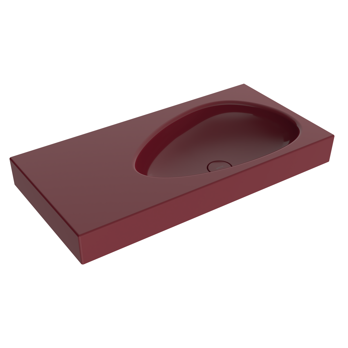 1115-072-0125 Bocchi Etna 90 cm Etajerli Lavabo P.Burgonya Bordosu