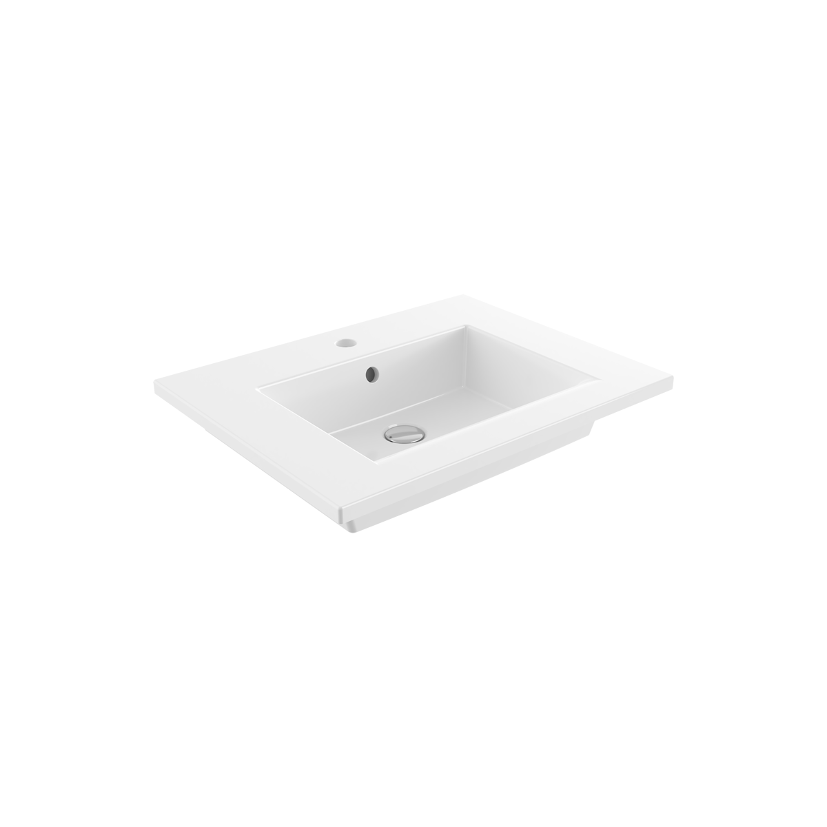 1161-001-0126 Bocchi Milano Etajerli Lavabo 60 cm Parlak Beyaz