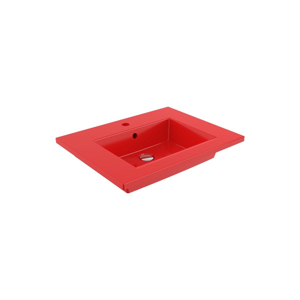 1161-019-0126 Bocchi Milano Etajerli Lavabo 60 cm Parlak Kırmızı