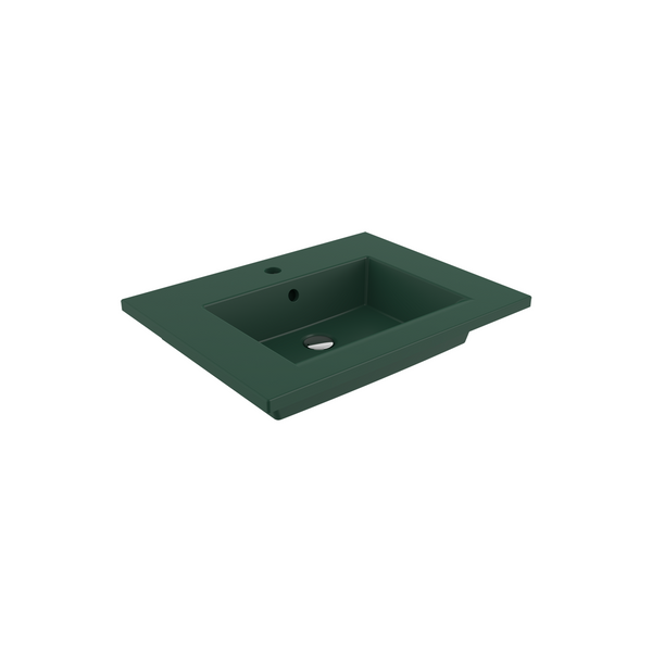 1161-027-0126 Bocchi Milano Etajerli Lavabo 60 cm Mat Yeşil
