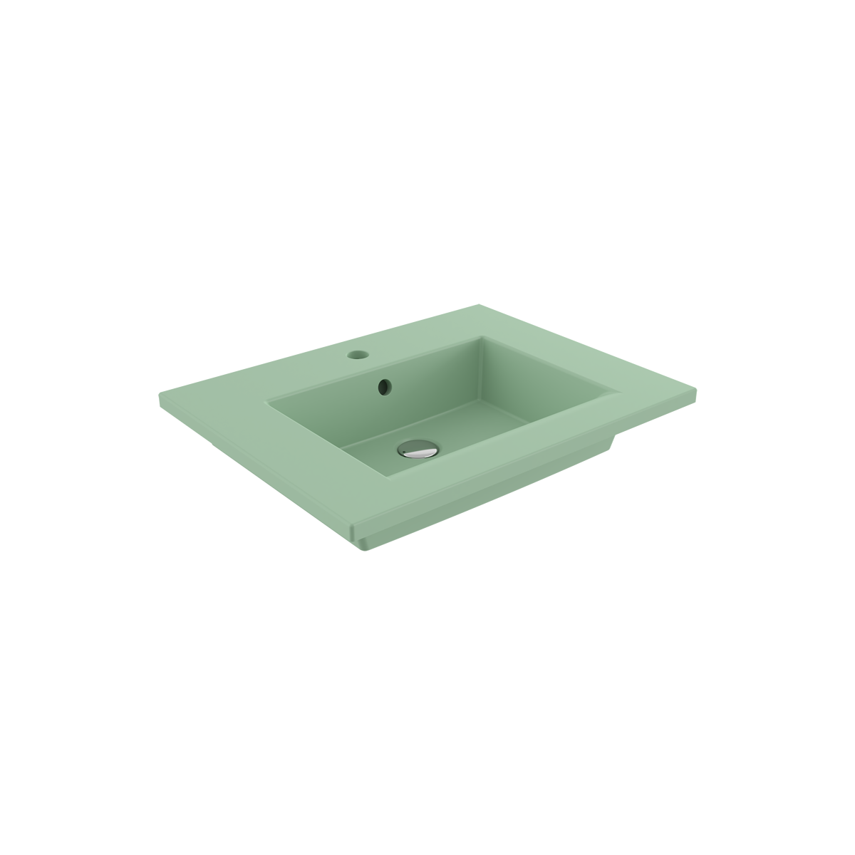 1161-033-0126 Bocchi Milano Etajerli Lavabo 60 cm Mat Mint Yeşil