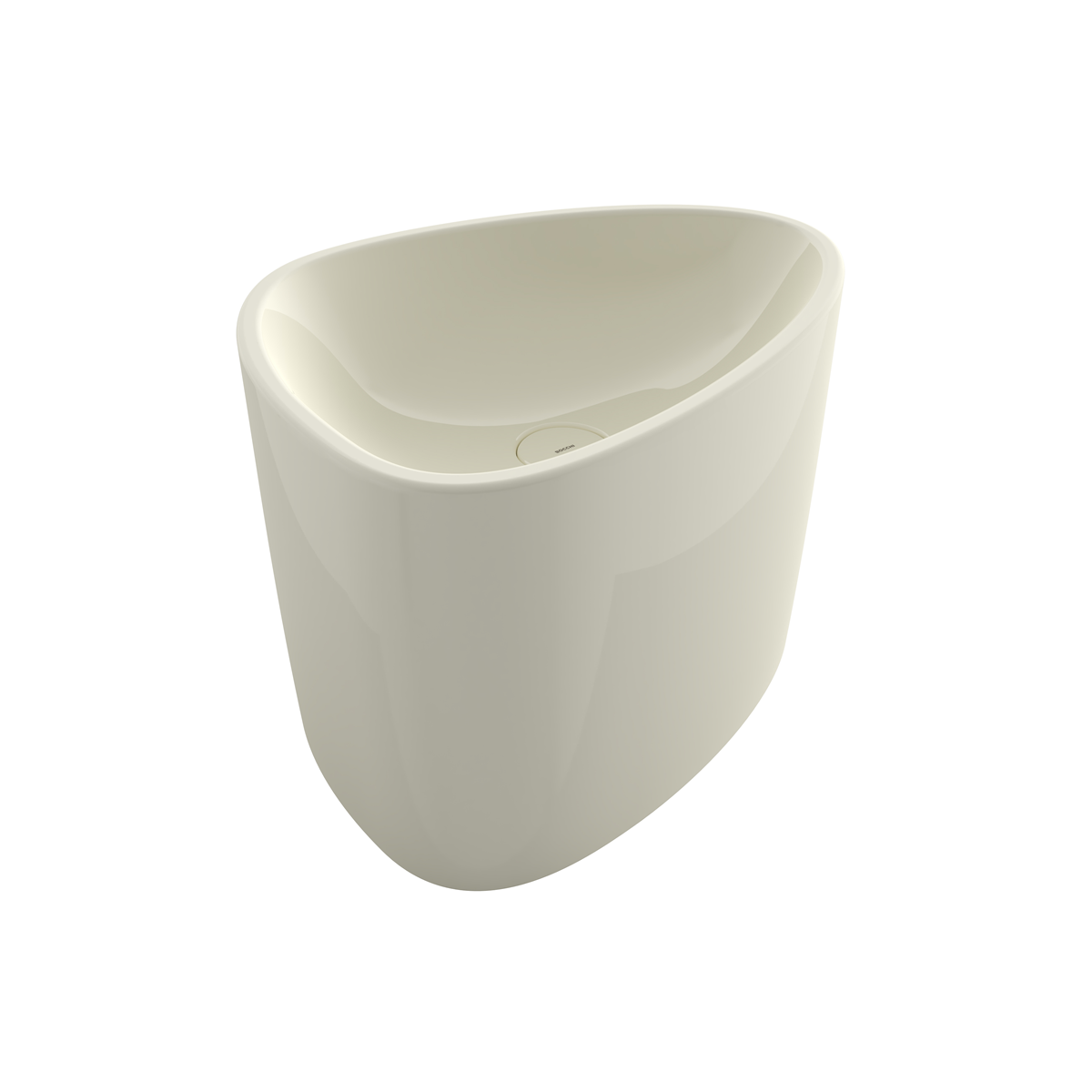 Bocchi Etna 58 cm Tezgah Üstü Monoblok Lavabo Parlak Bisküvi