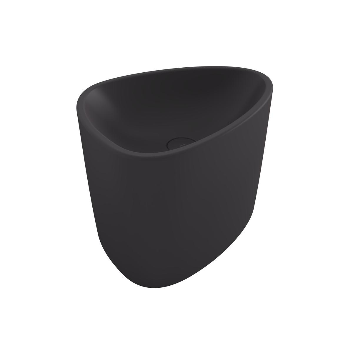 Bocchi Etna 58 cm Tezgah Üstü Monoblok Lavabo Mat Antrasit