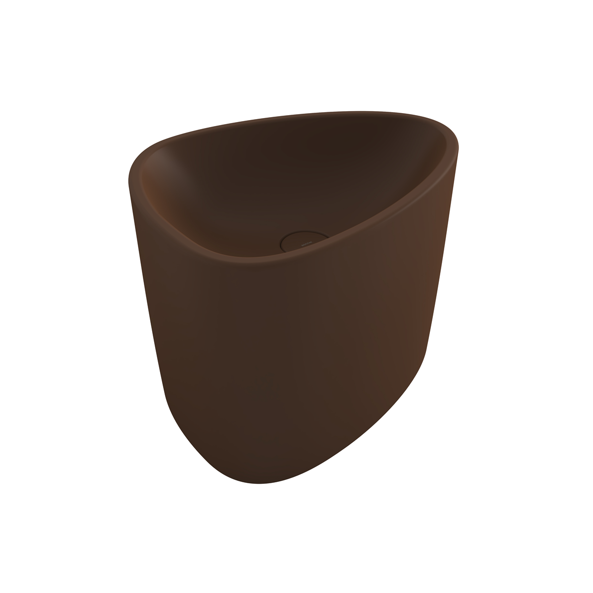 Bocchi Etna 58 cm Tezgah Üstü Monoblok Lavabo Mat Kahve