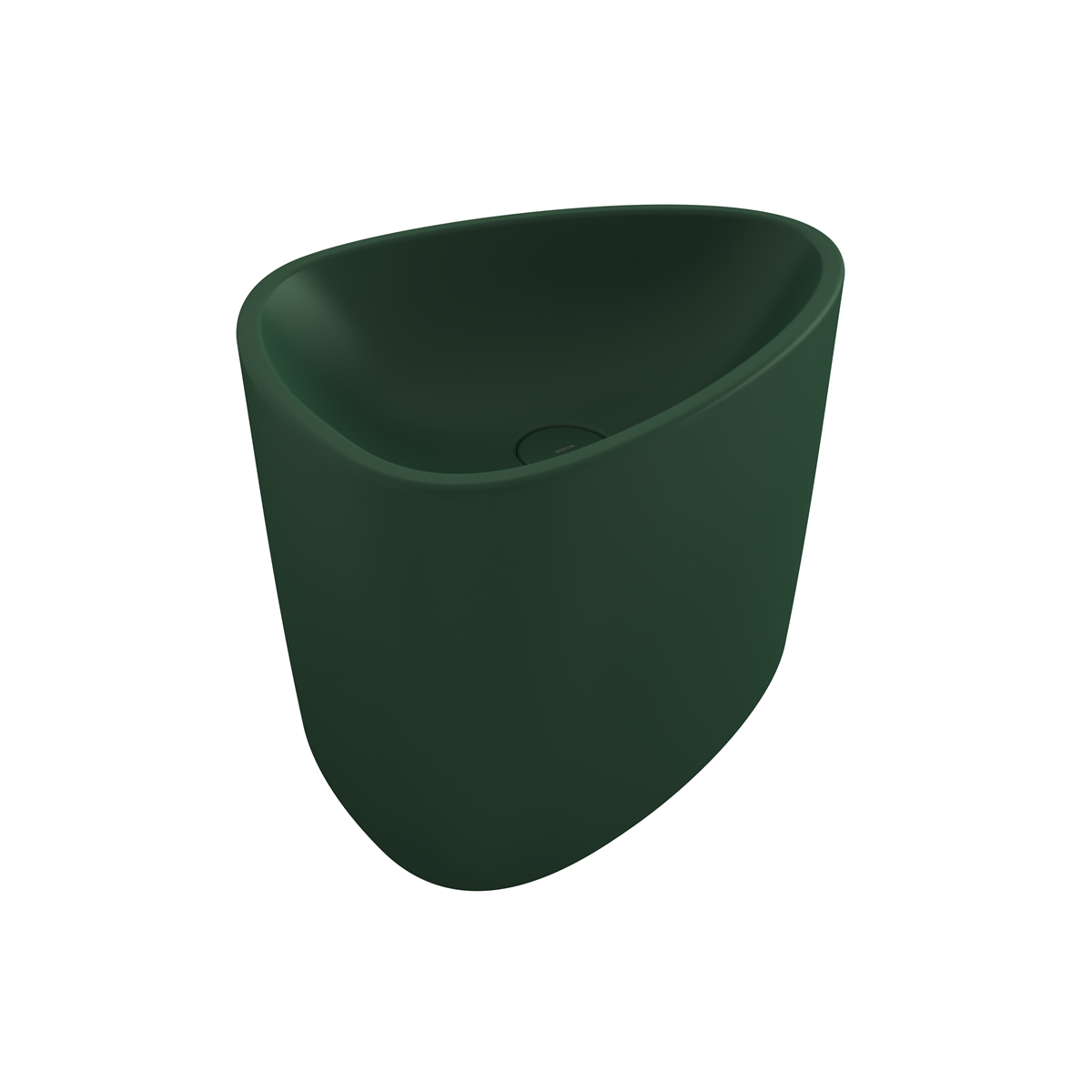 Bocchi Etna 58 cm Tezgah Üstü Monoblok Lavabo Mat Yeşil