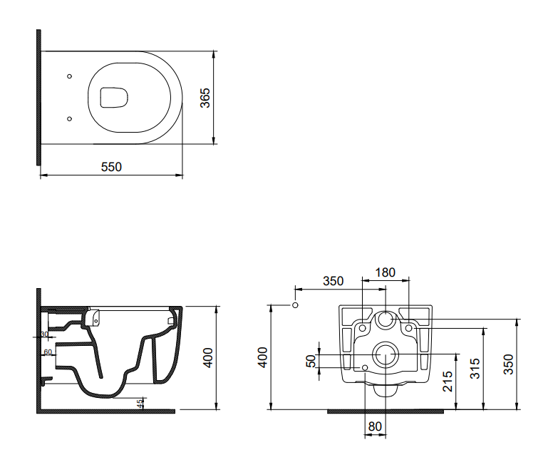 Bocchi Speciale Jet Flus Asma Klozet Mat Gri
