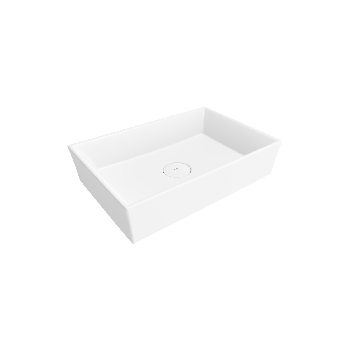 1172-002-0125 Bocchi Vessel 56 cm Dikdörtgen Mat Beyaz Lavabo