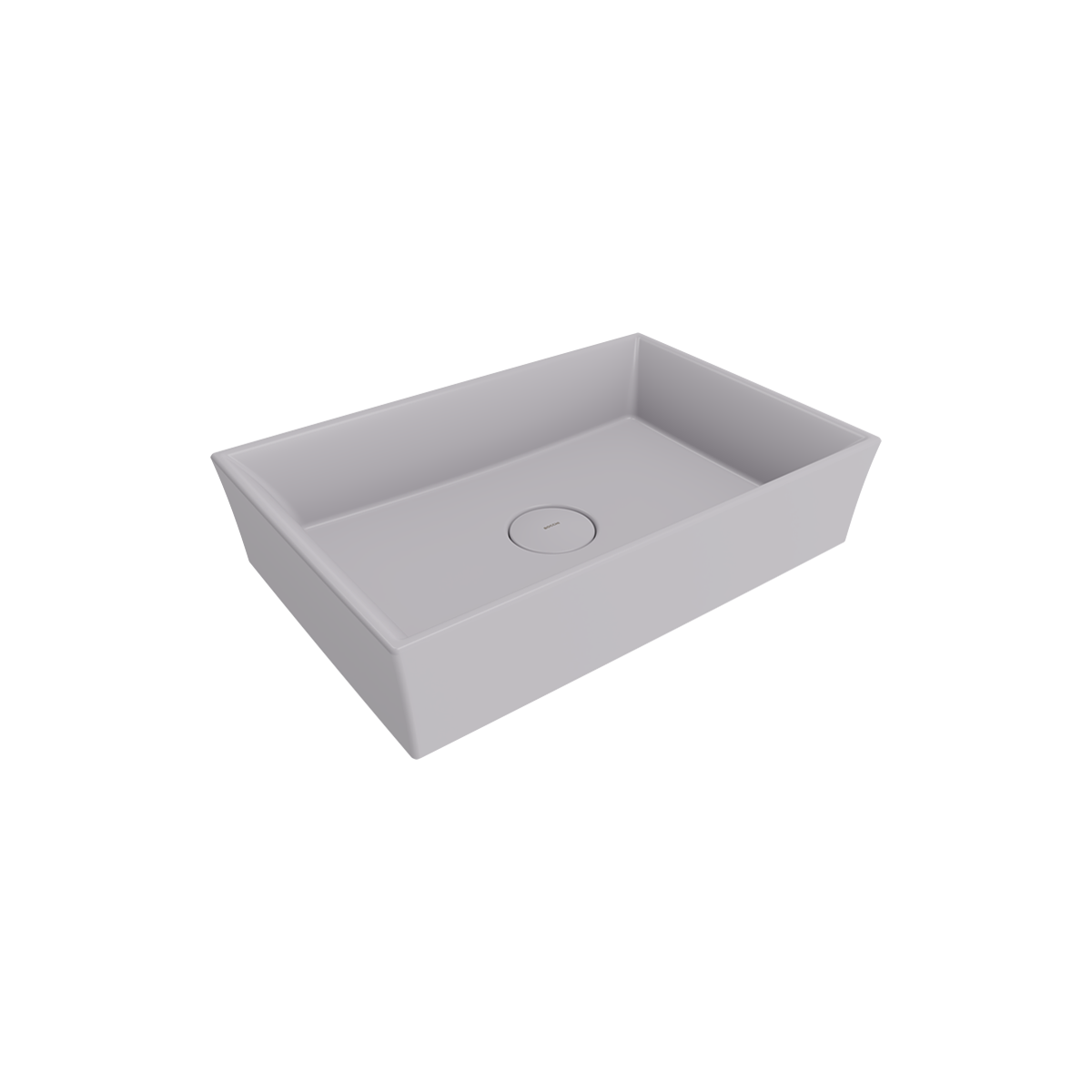 1172-006-0125 Bocchi Vessel 56 cm Dikdörtgen Mat Gri Lavabo