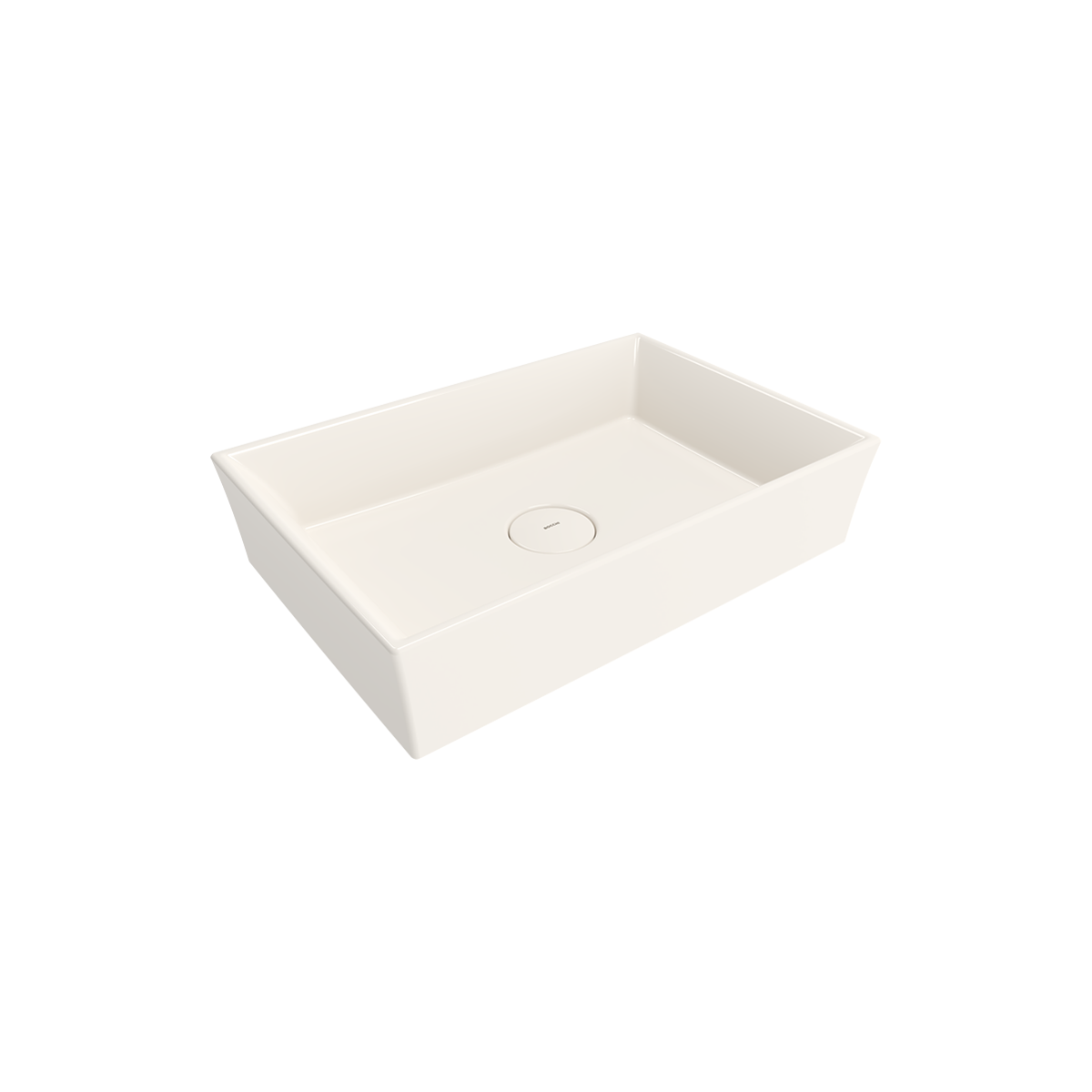 1172-014-0125 Bocchi Vessel 56 cm Dikdörtgen Parlak Bisküvi Lavabo