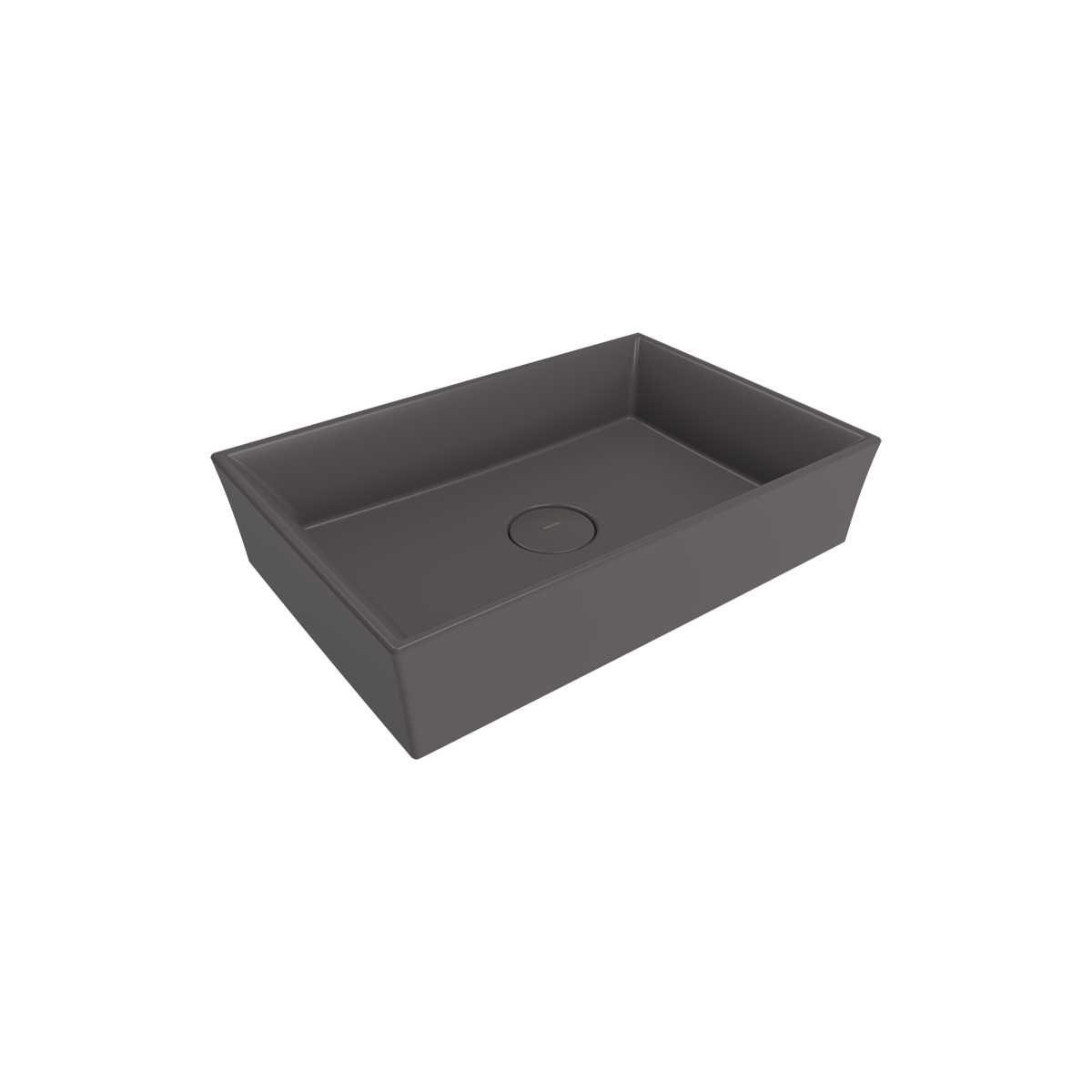 1172-020-0125 Bocchi Vessel 56 cm Dikdörtgen Mat Antrasit Lavabo