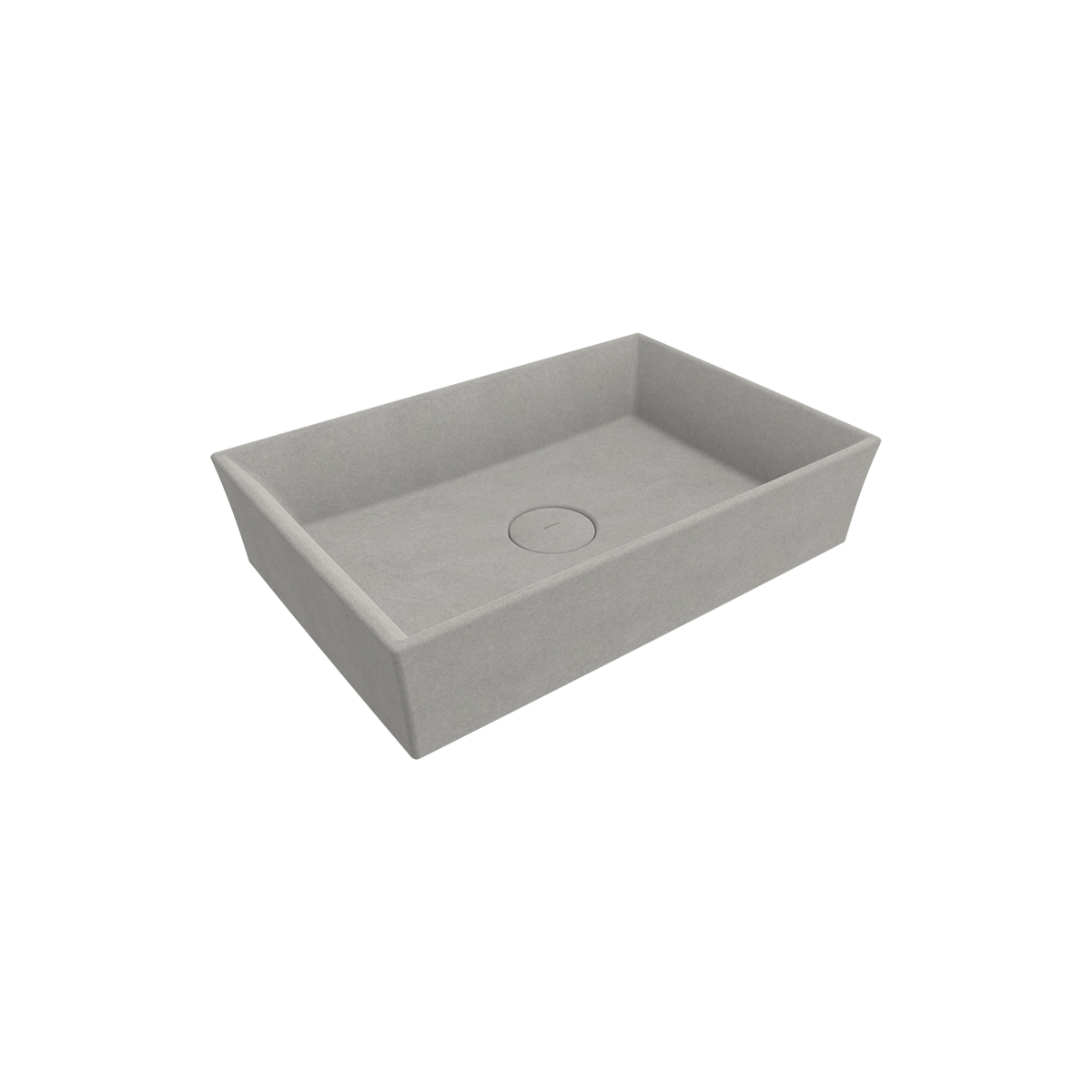 1172-069-0125 Bocchi Vessel 56 cm Dikdörtgen Lavabo Mat Beton Lavabo