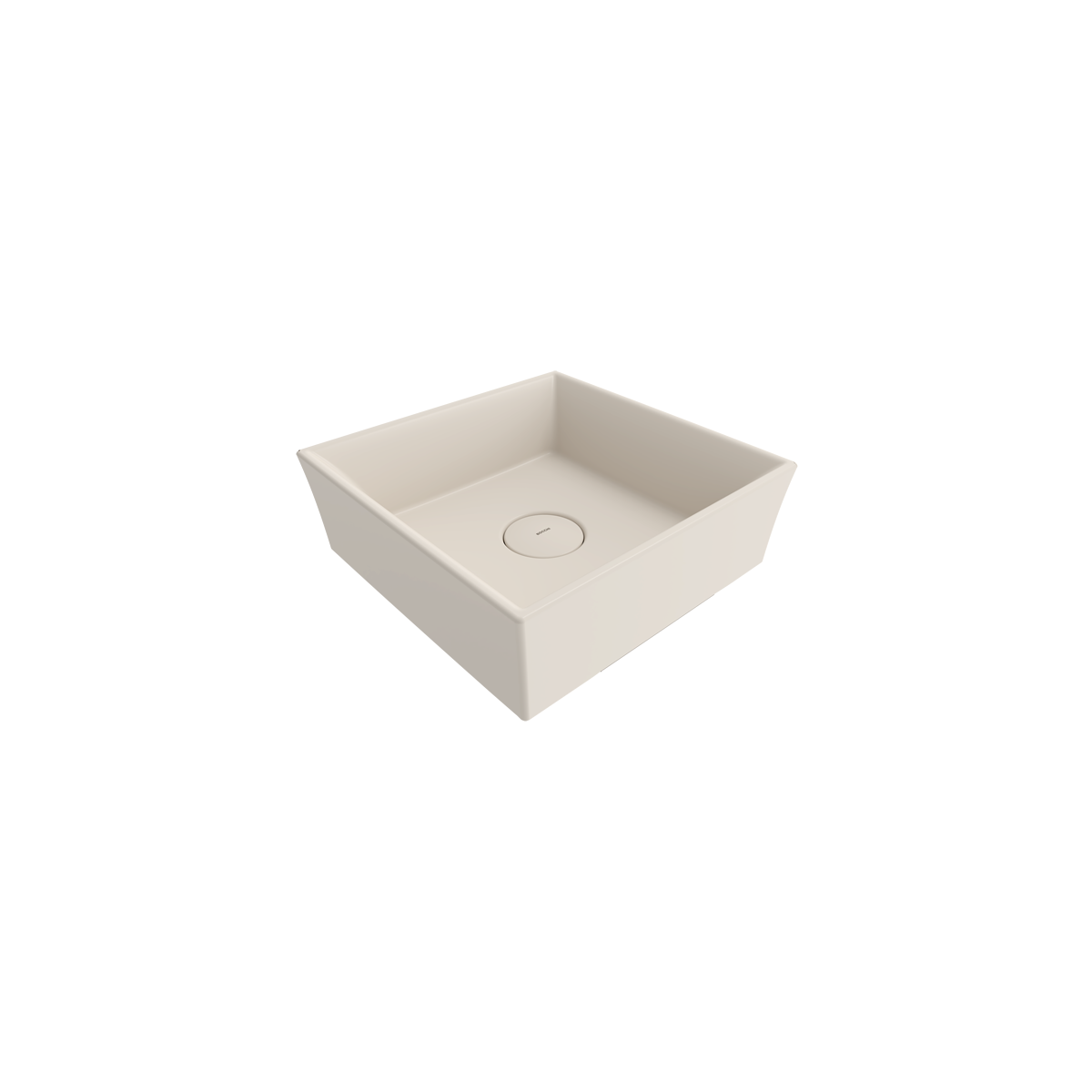 1173-007-0125 Bocchi Vessel Kare Tezgah Üstü Lavabo 38 cm Mat Yasemin