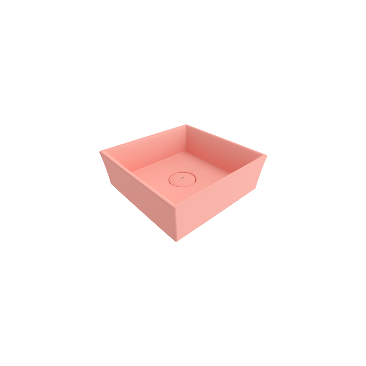1173-032-0125 Bocchi Vessel Kare Tezgah Üstü Lavabo 38 cm Mat Somon