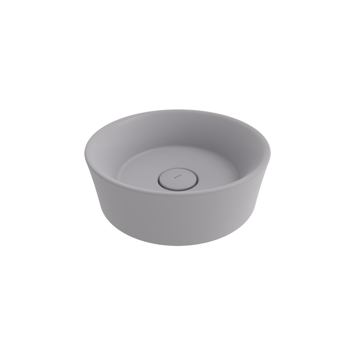 1174-006-0125 Bocchi Vessel Yuvarlak Çanak Lavabo 38 cm Mat Gri