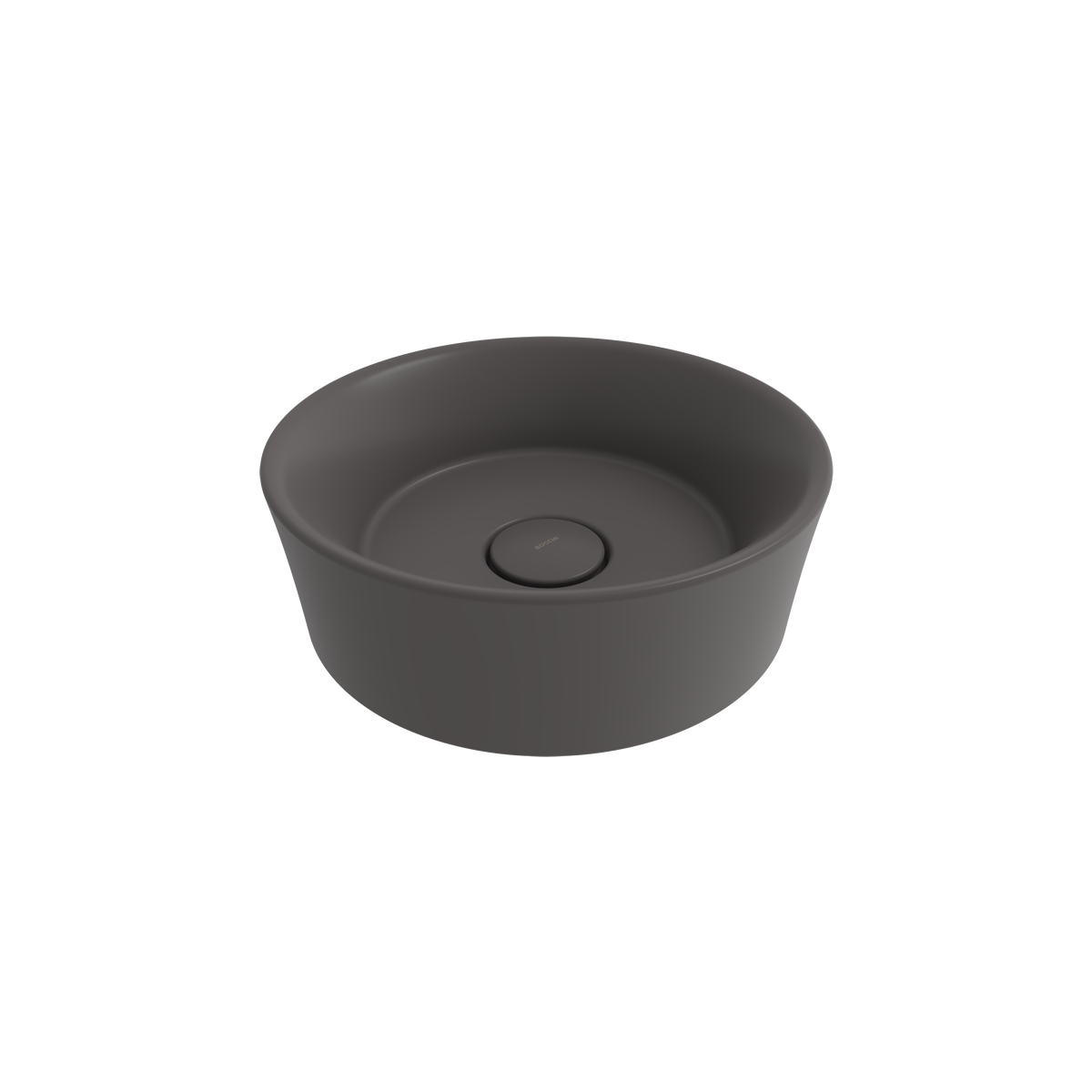 1174-020-0125 Bocchi Vessel Yuvarlak Çanak Lavabo 38 cm Mat Antrasit
