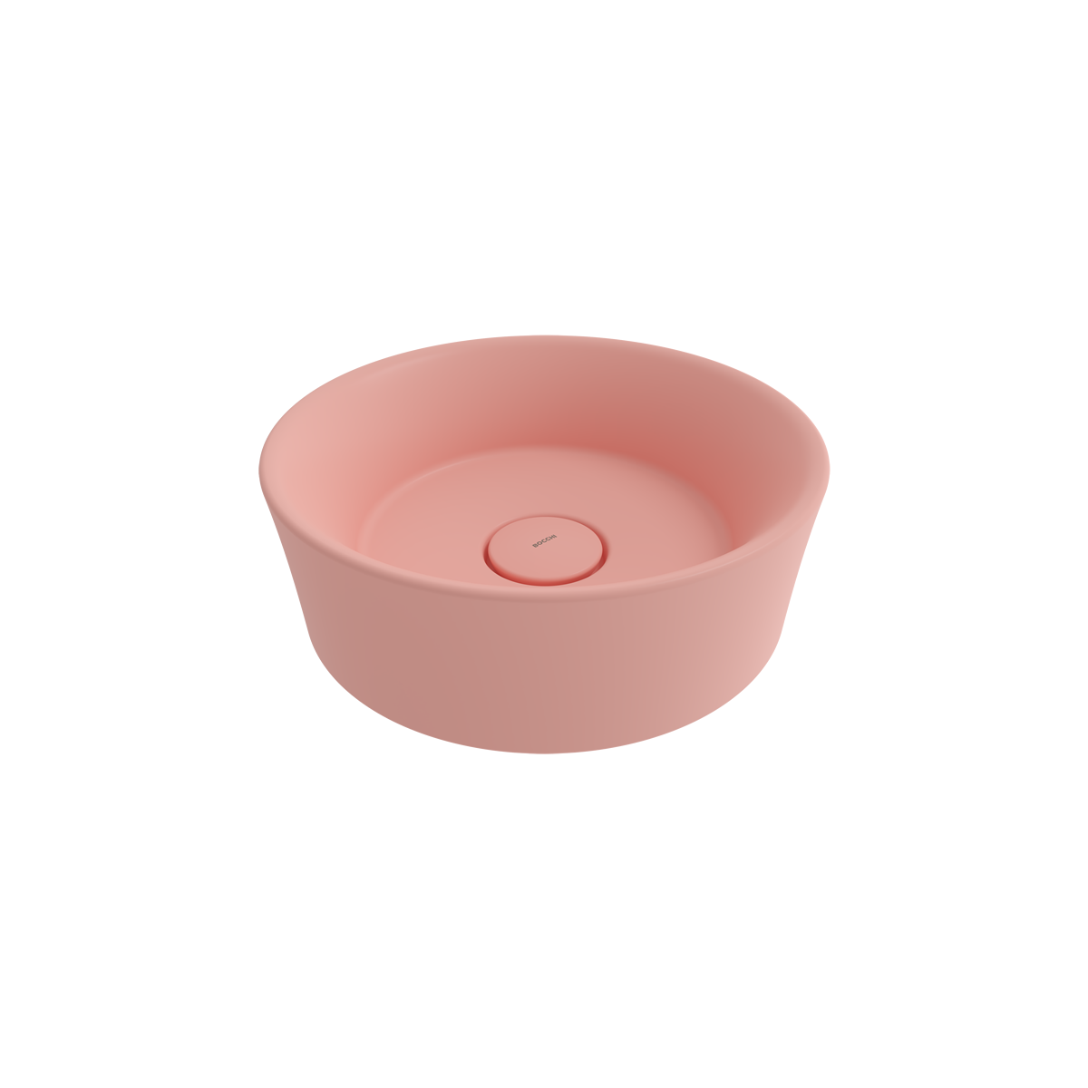 1174-032-0125 Bocchi Vessel Yuvarlak Çanak Lavabo 38 cm Mat Somon