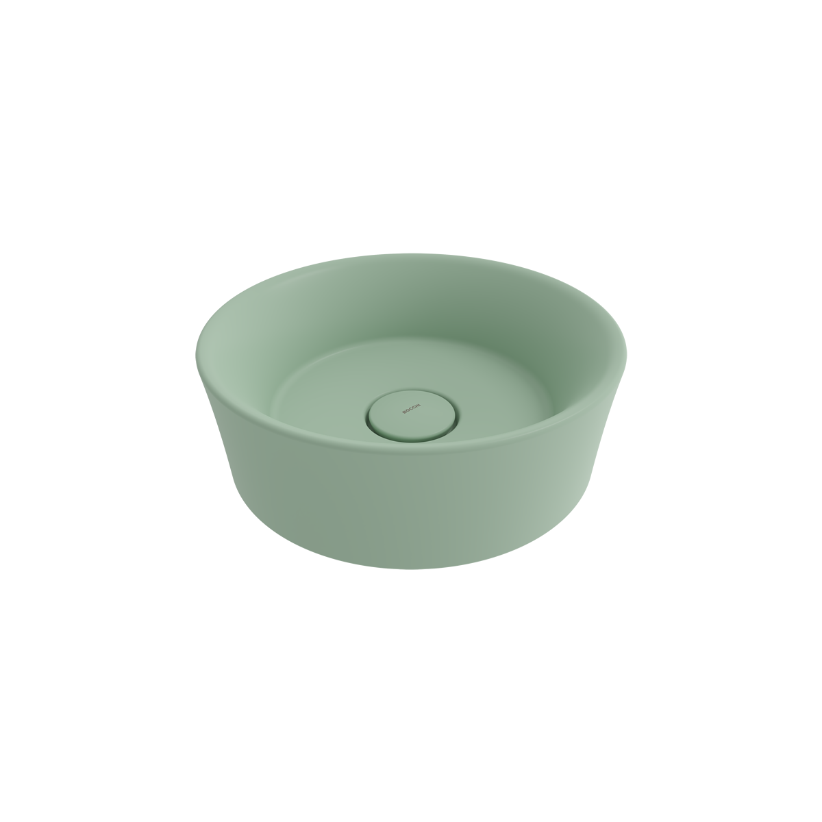 1174-033-0125 Bocchi Vessel Yuvarlak Çanak Lavabo 38 cm Mat Mint Yeşil