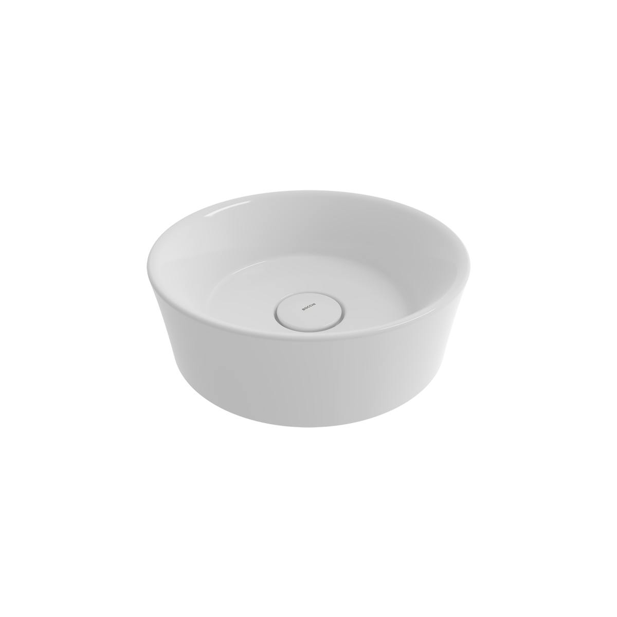 1174-061-0125 Bocchi Vessel Yuvarlak Çanak Lavabo 38 cm Parlak Beyaz