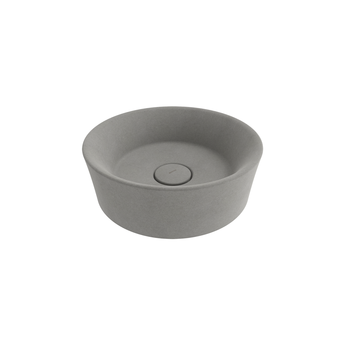 1174-069-0125 Bocchi Vessel Yuvarlak Çanak Lavabo 38 cm Mat Beton