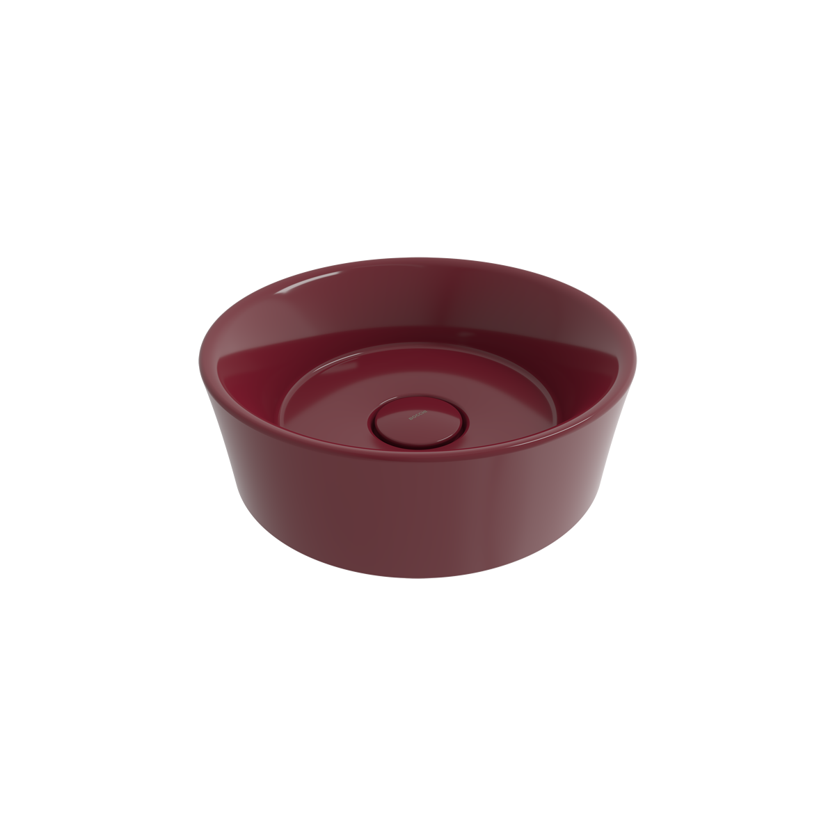 1174-072-0125 Bocchi Vessel Yuvarlak Çanak Lavabo 38 cm P.Burgonya Bordosu