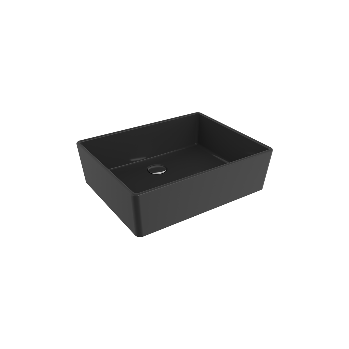 1215-005-0125 Bocchi Milano 50 cm Çanak Lavabo Parlak Siyah