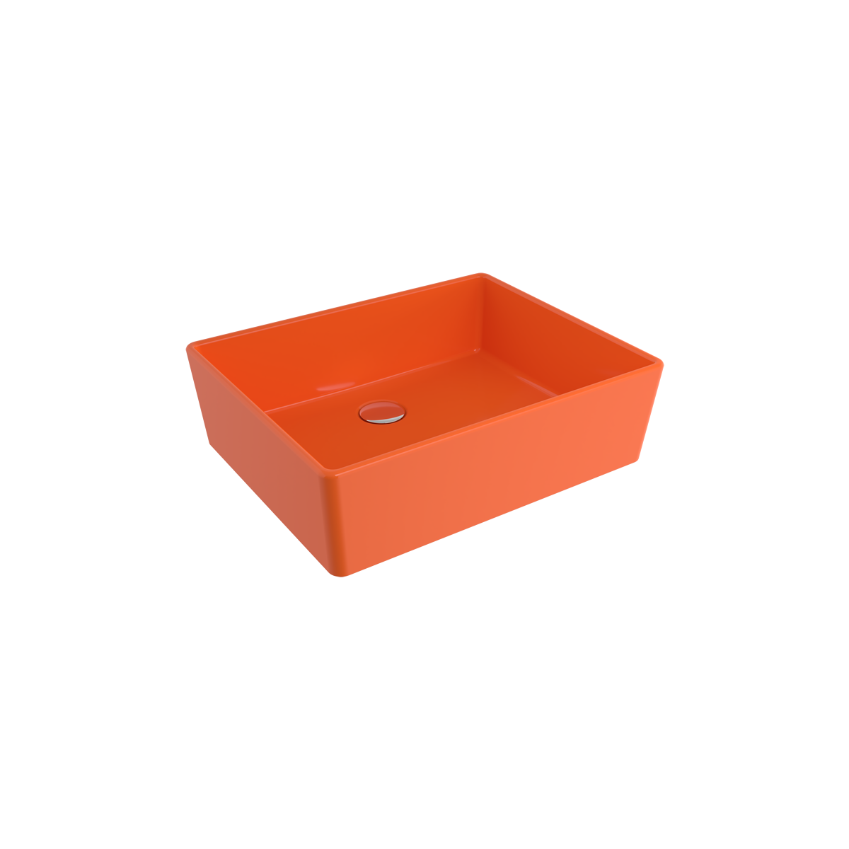 1215-012-0125 Bocchi Milano 50 cm Çanak Lavabo Parlak Turuncu
