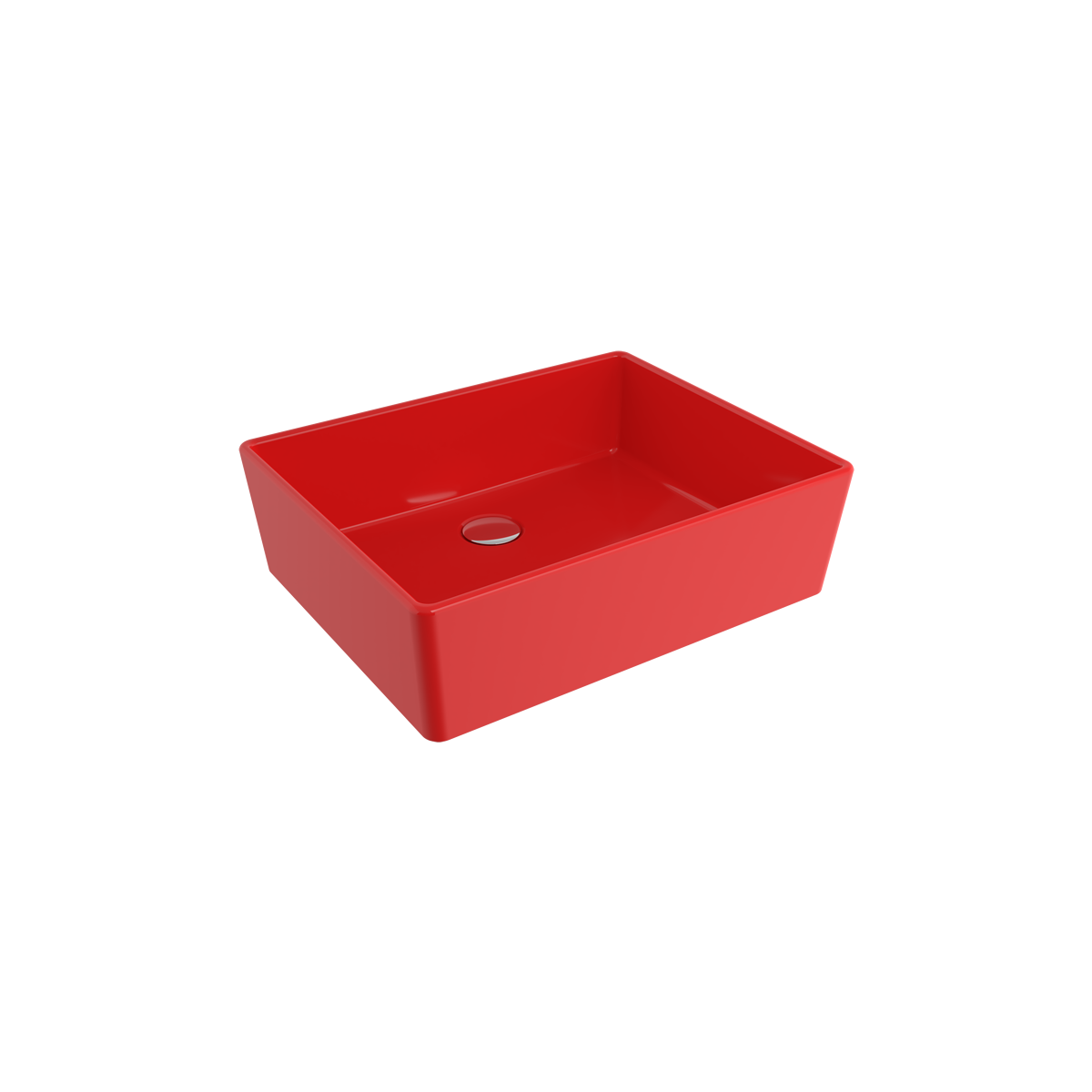 1215-019-0125 Bocchi Milano 50 cm Çanak Lavabo Parlak Kırmızı