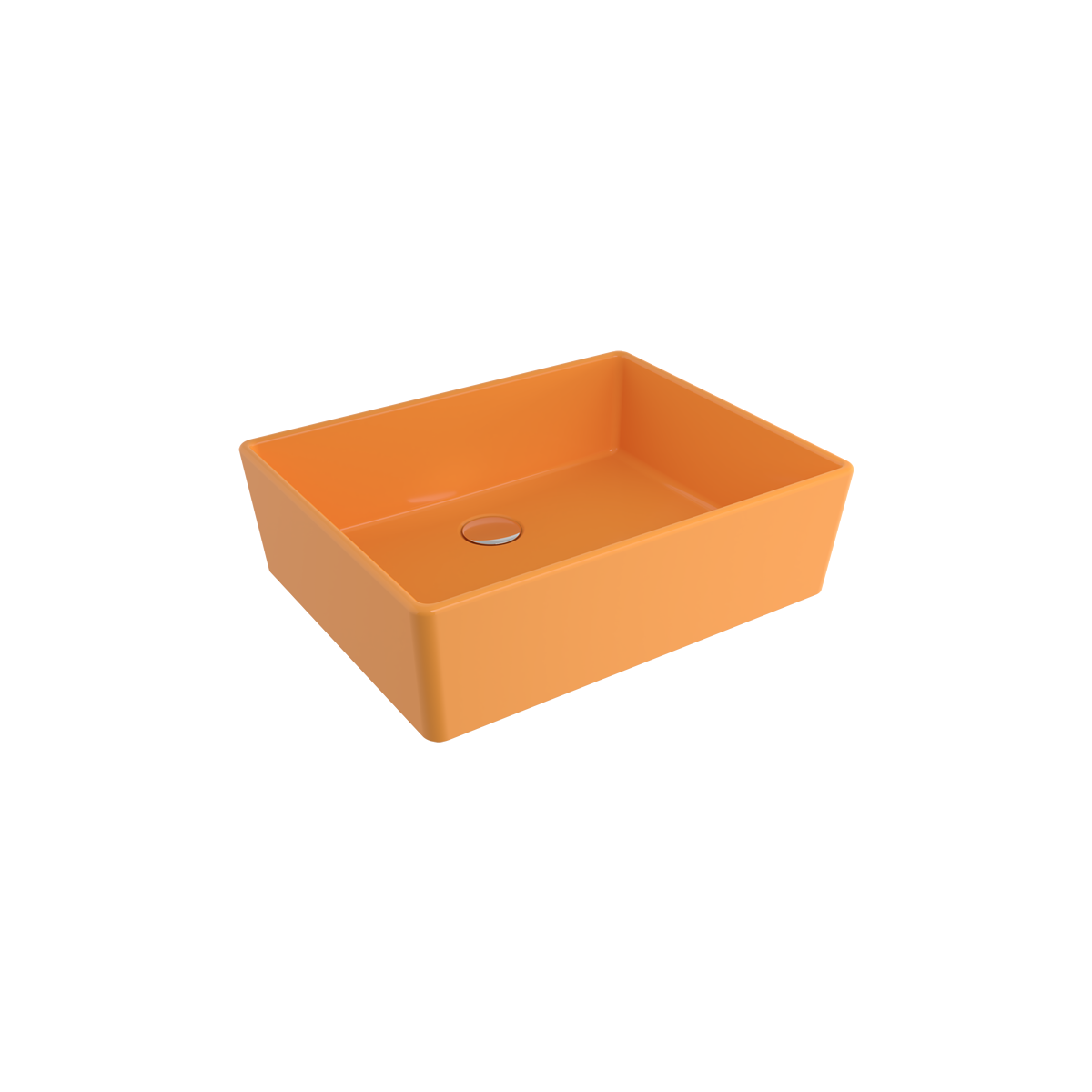 1215-021-0125 Bocchi Milano 50 cm Çanak Lavabo Parlak Mandalina Sarısı