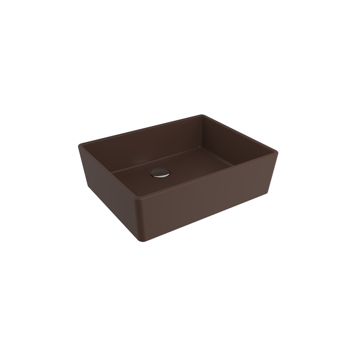 1215-025-0125 Bocchi Milano 50 cm Çanak Lavabo Mat Kahve