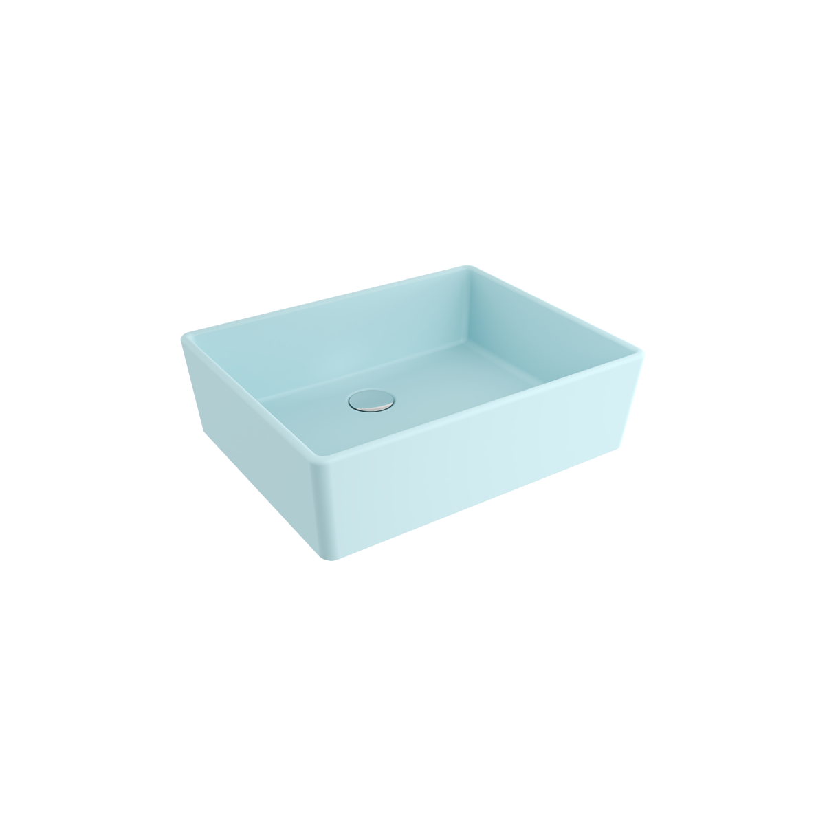 1215-029-0125 Bocchi Milano 50 cm Çanak Lavabo Mat Buz Mavisi
