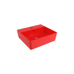 Bocchi Milano 50 cm Tezgah Üstü Lavabo, Parlak Kırmızı