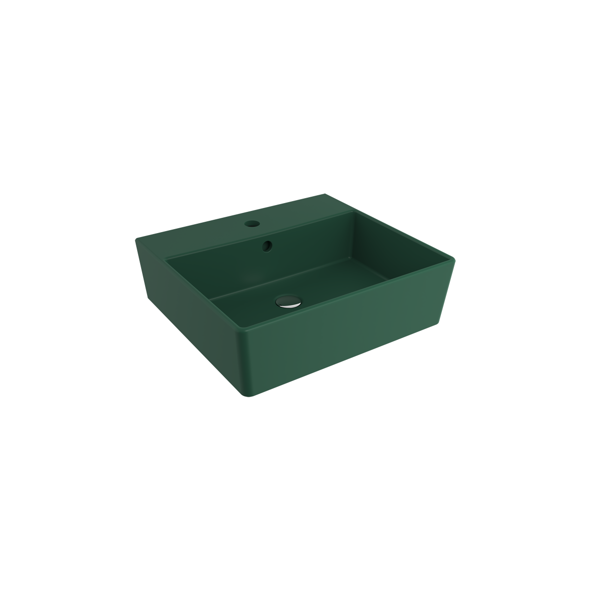 Bocchi Milano 50 cm Tezgah Üstü Lavabo, Mat Yeşil