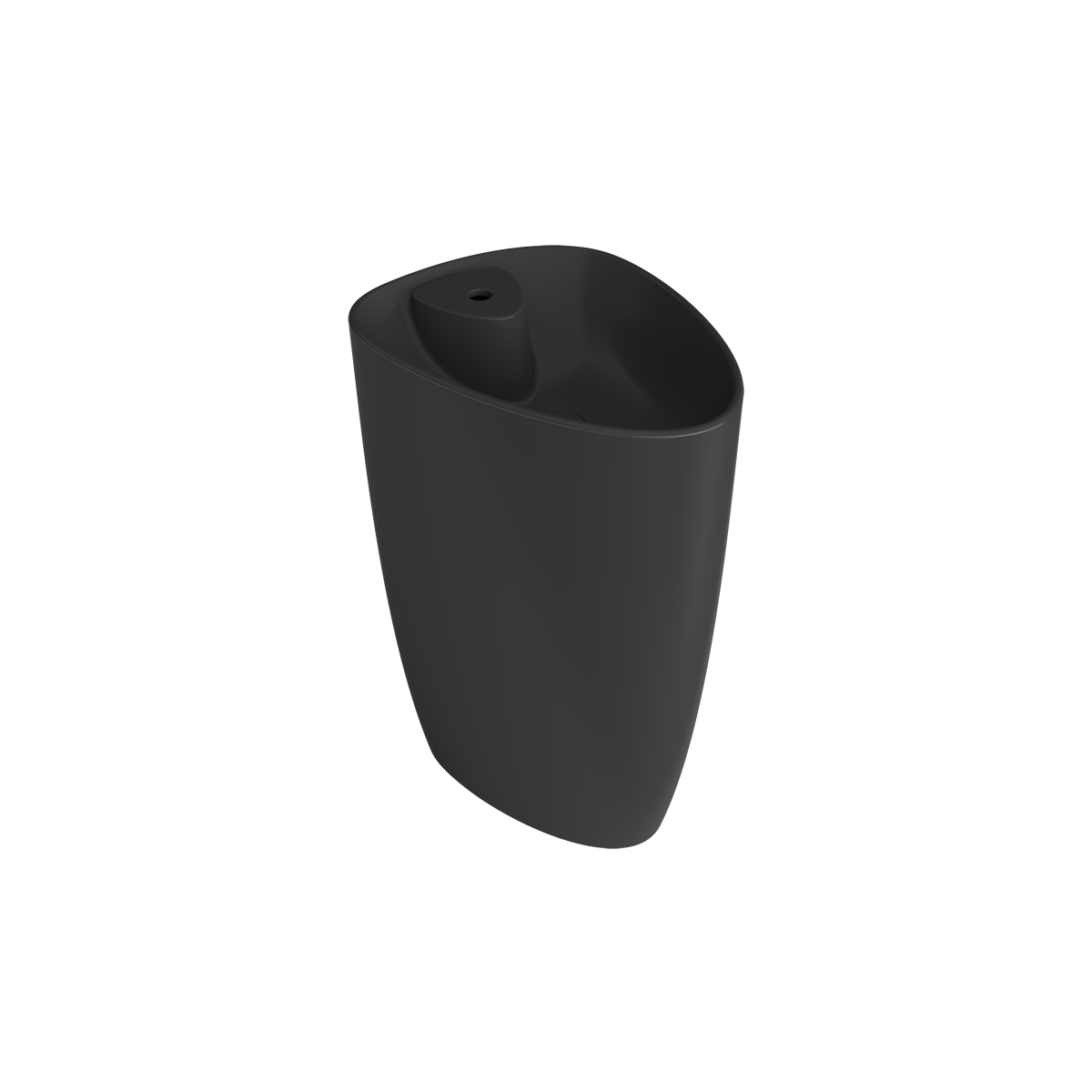 Bocchi Etna Monoblok Lavabo 58 cm Batarya Banklı Parlak Siyah