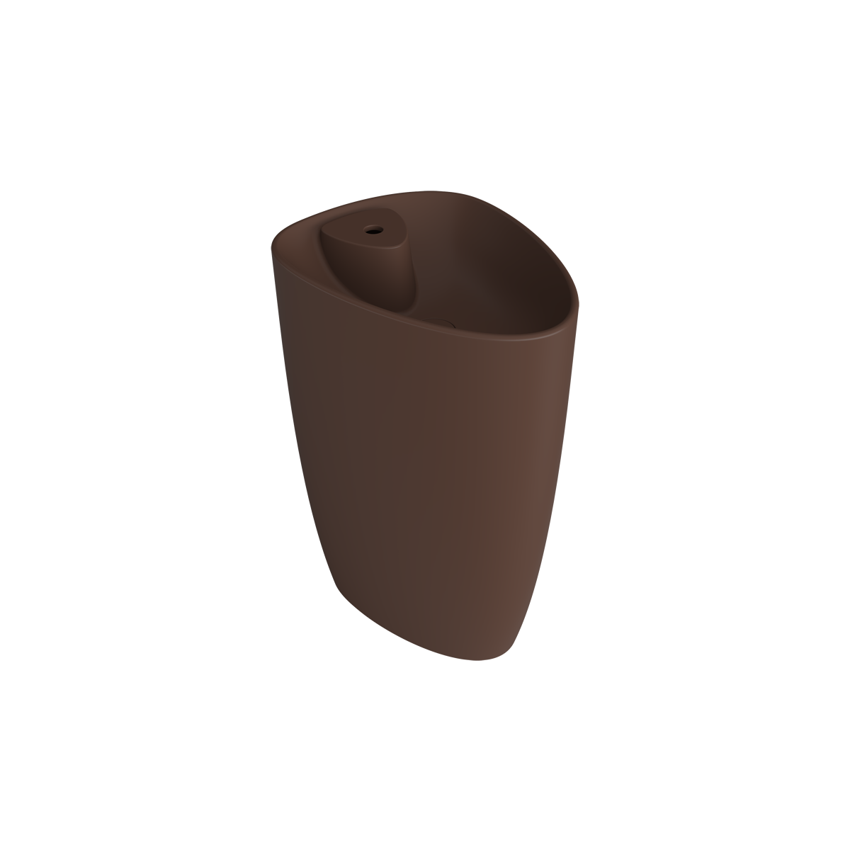Bocchi Etna Monoblok Lavabo 58 cm Batarya Banklı Mat Kahve