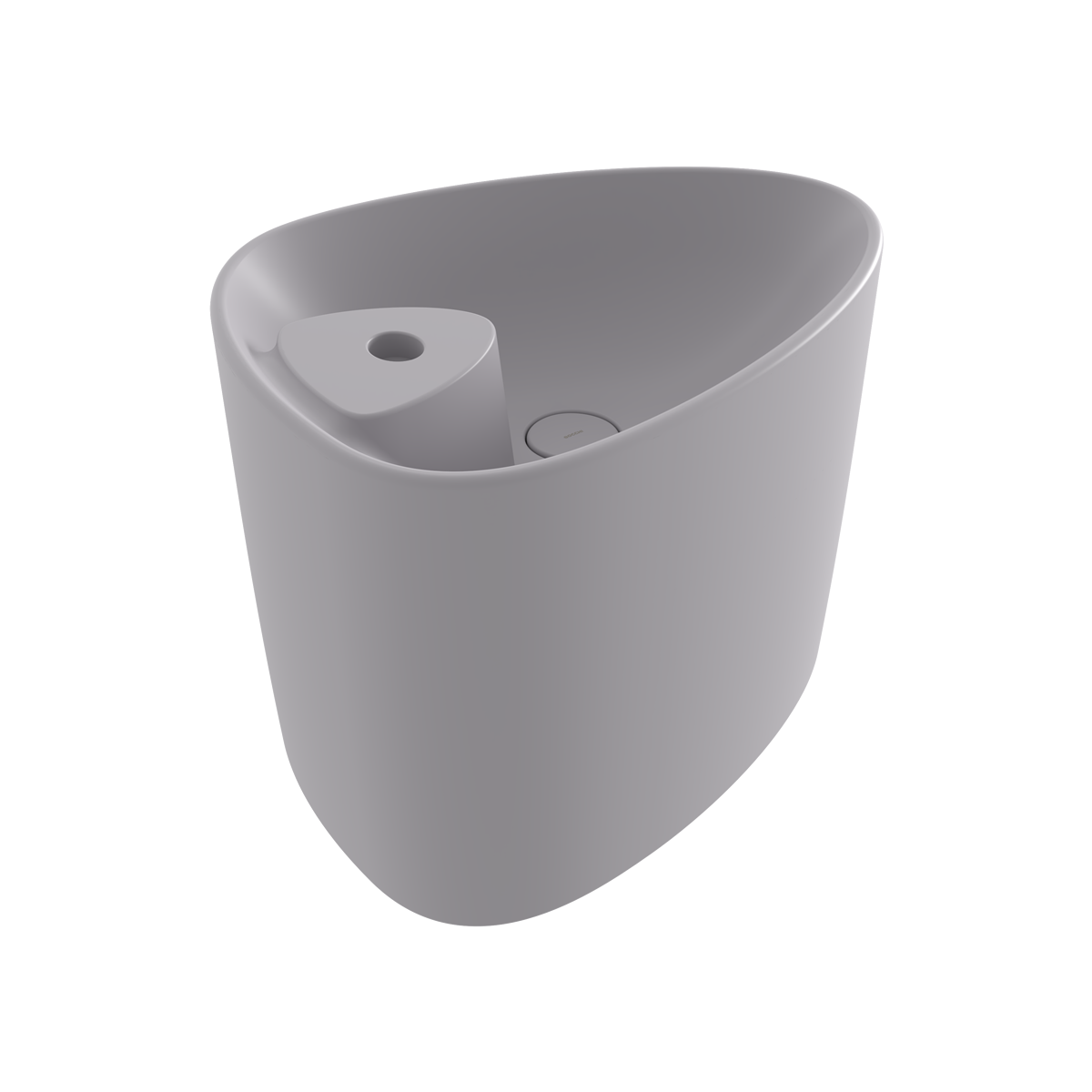 Bocchi Etna Tezgah Üstü Monoblok Lavabo 58 cm Batarya Banklı Mat Gri