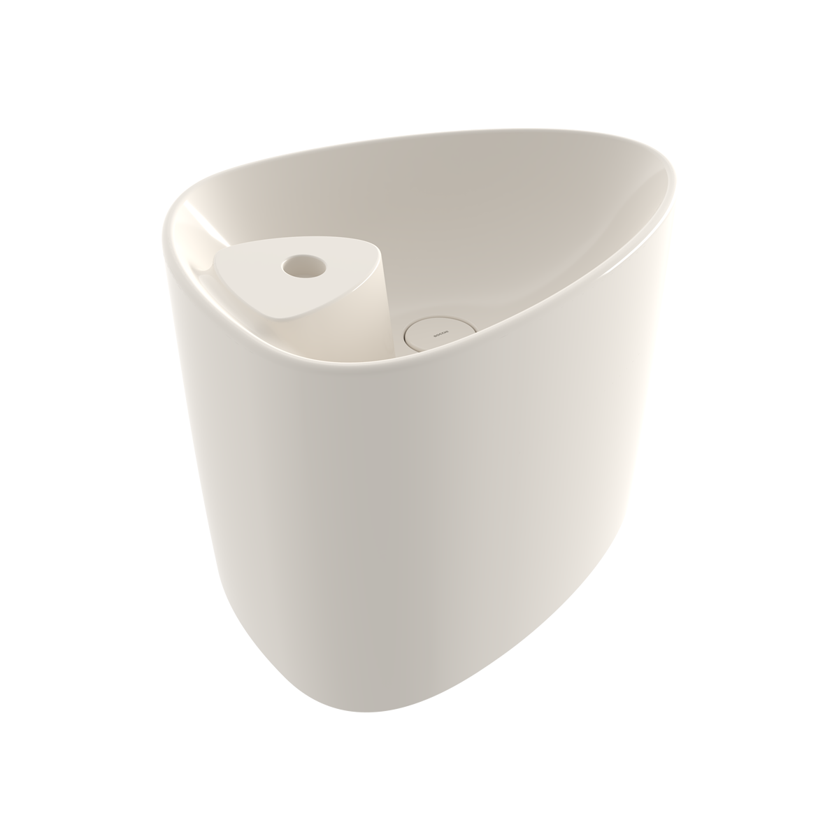 Bocchi Etna Tezgah Üstü Monoblok Lavabo 58 cm Batarya Banklı Parlak Bisküvi