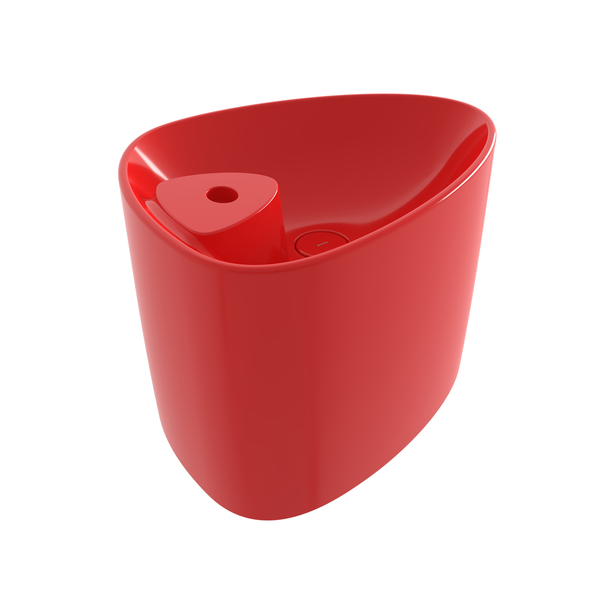 Bocchi Etna Tezgah Üstü Monoblok Lavabo 58 cm Batarya Banklı Parlak Kırmızı