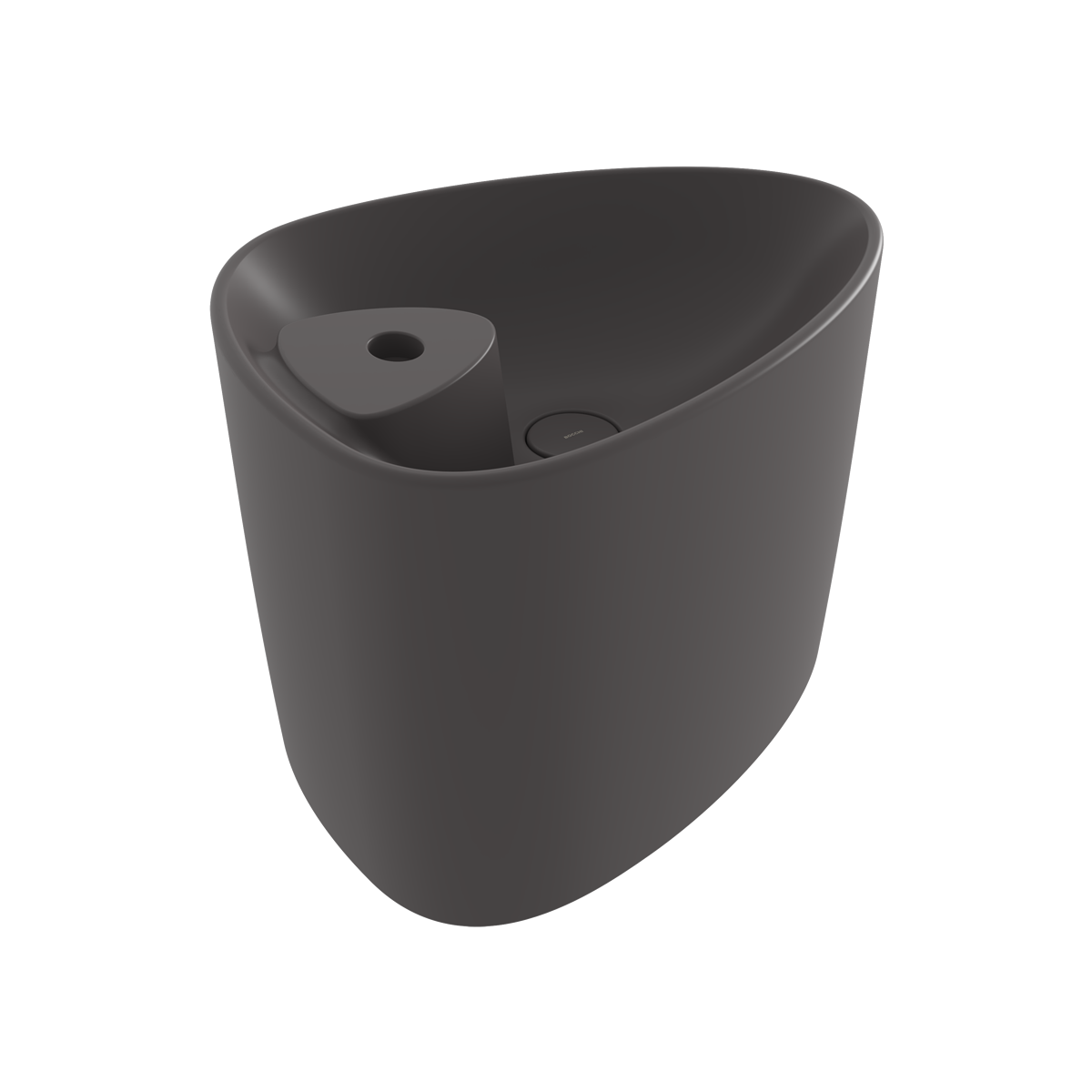 Bocchi Etna Tezgah Üstü Monoblok Lavabo 58 cm Batarya Banklı Mat Antrasit