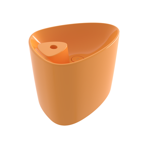 Bocchi Etna Tezgah Üstü Monoblok Lavabo 58 cm Batarya Banklı Parlak Mandalina Sarısı