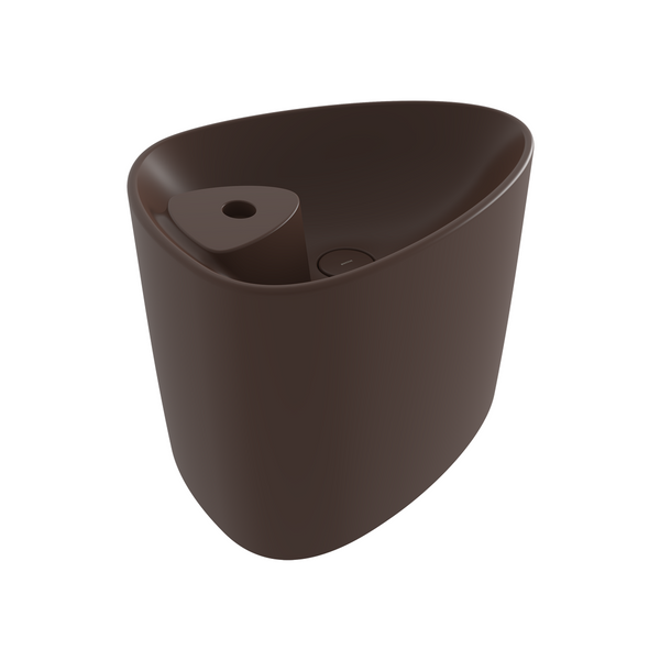 Bocchi Etna Tezgah Üstü Monoblok Lavabo 58 cm Batarya Banklı Mat Kahve